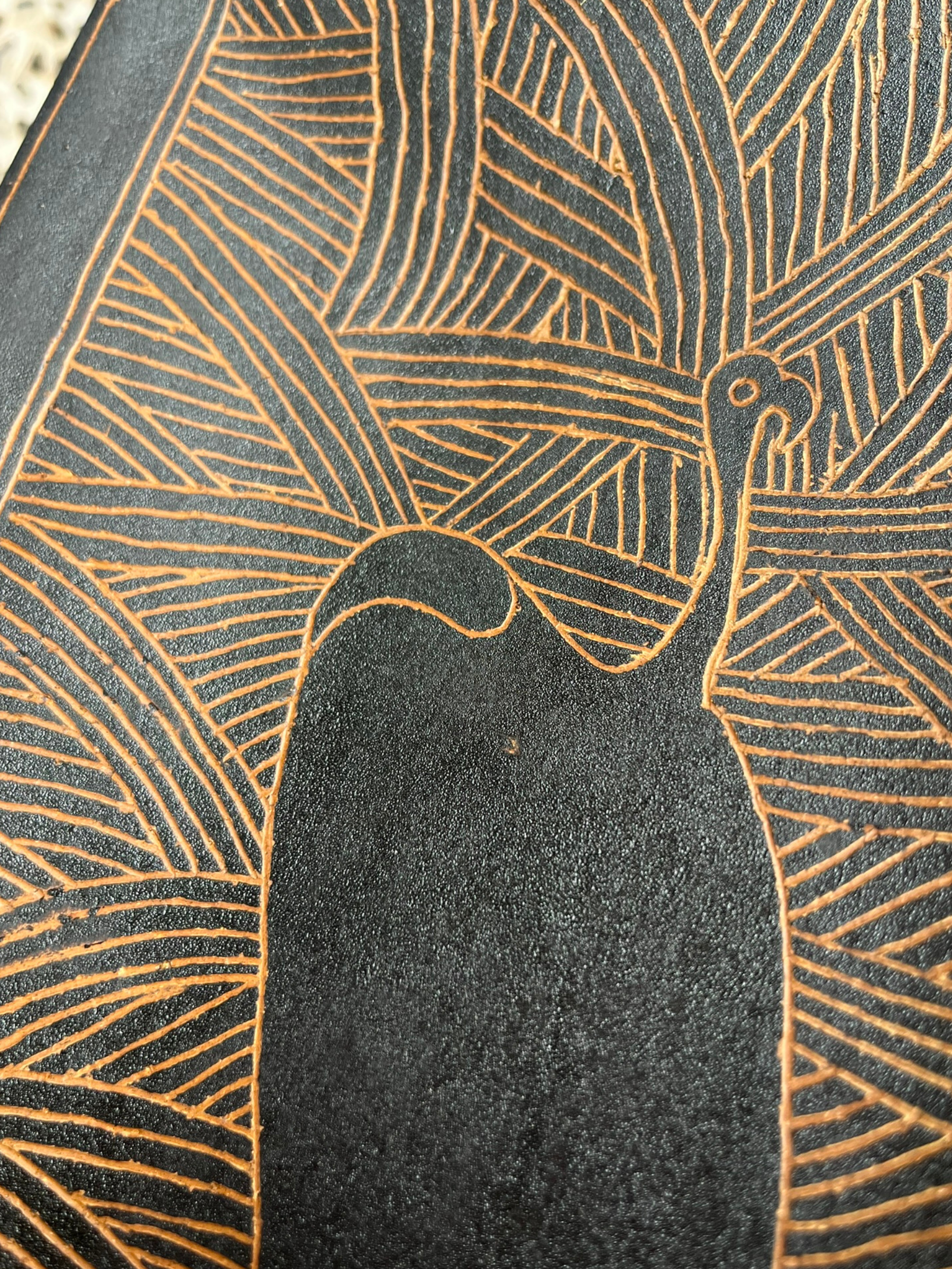 Rectangular ceramic plate - The bird
