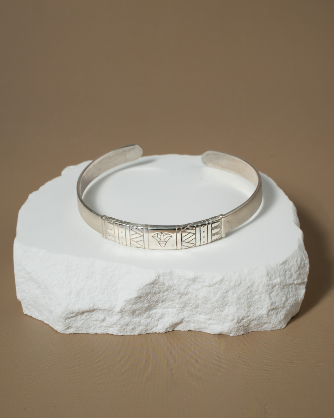 Bangle bracelet - "Blue Lotus"