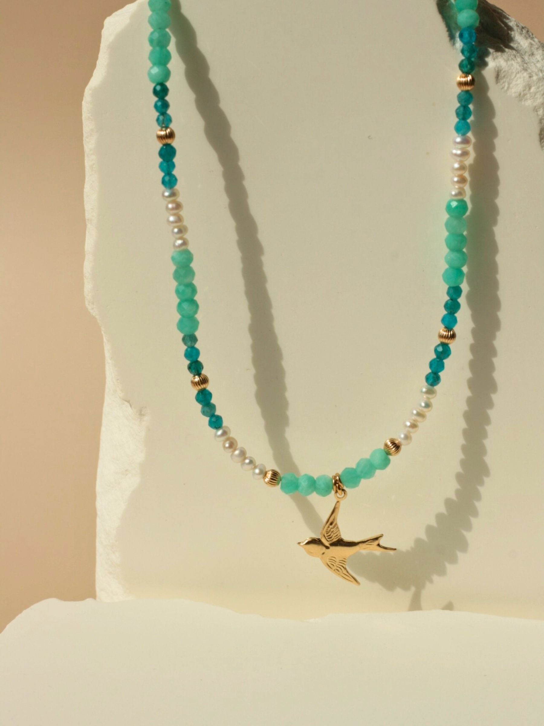 Collier l'oiseau bleu