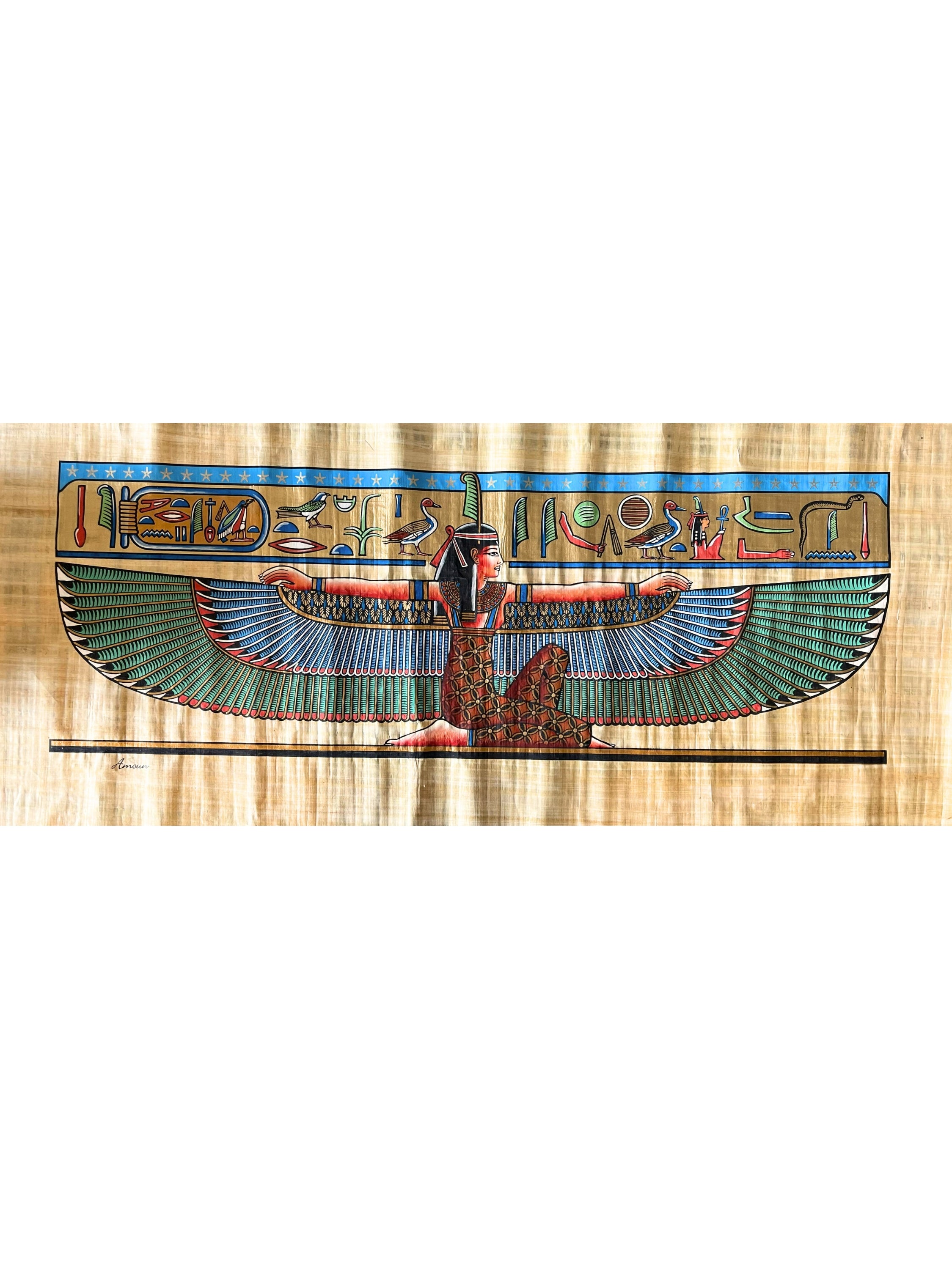 Papyrus egiziano Dea Maât (70x150 cm)