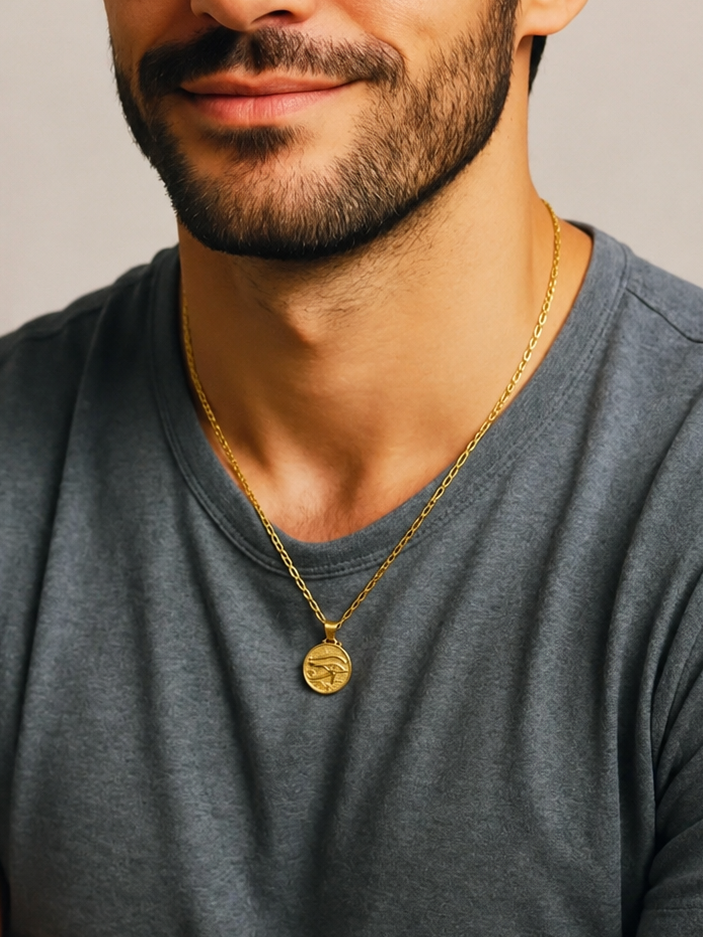 Eye of Horus Medallion and Chain