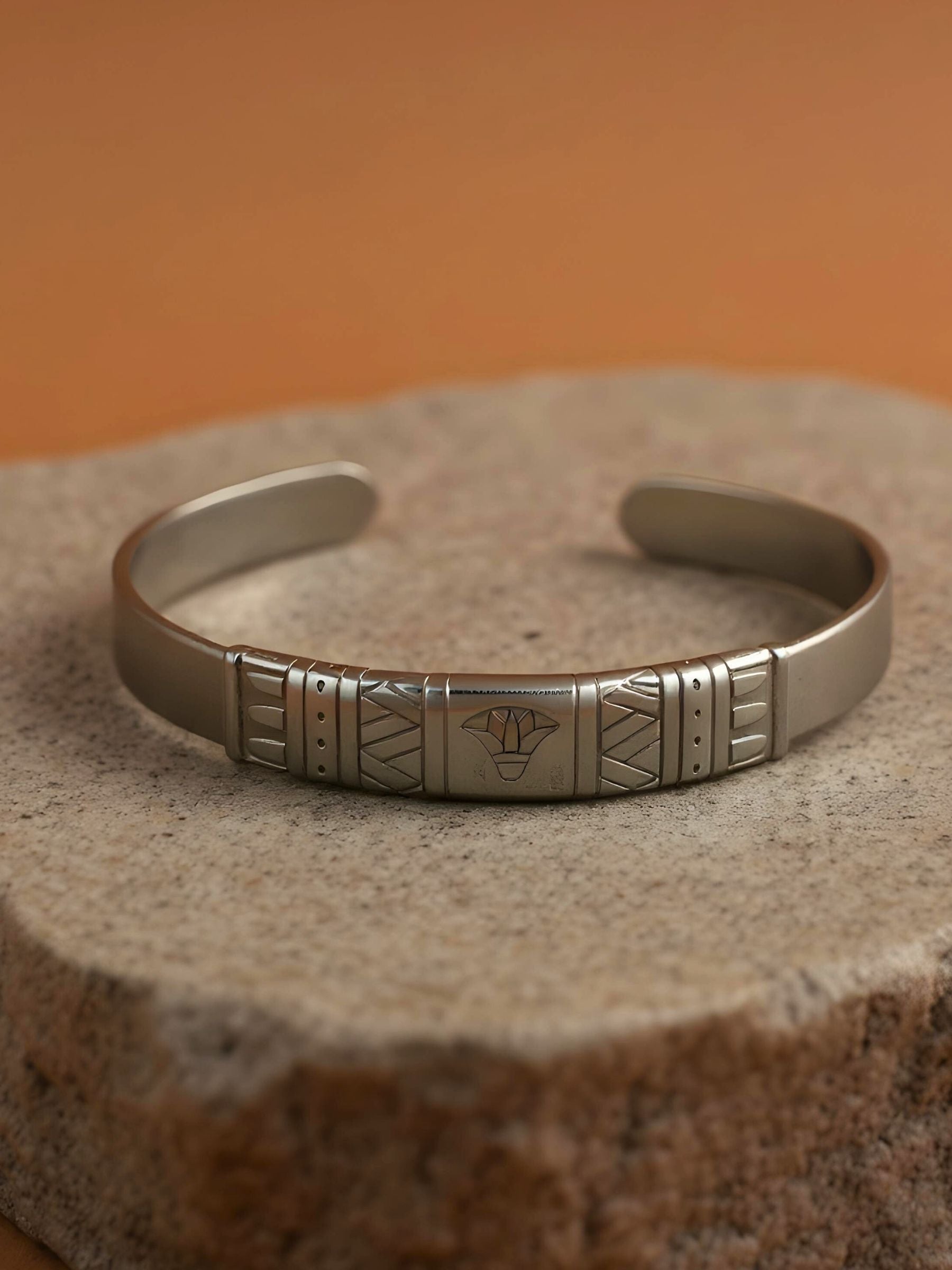 Bangle bracelet - "Blue Lotus"