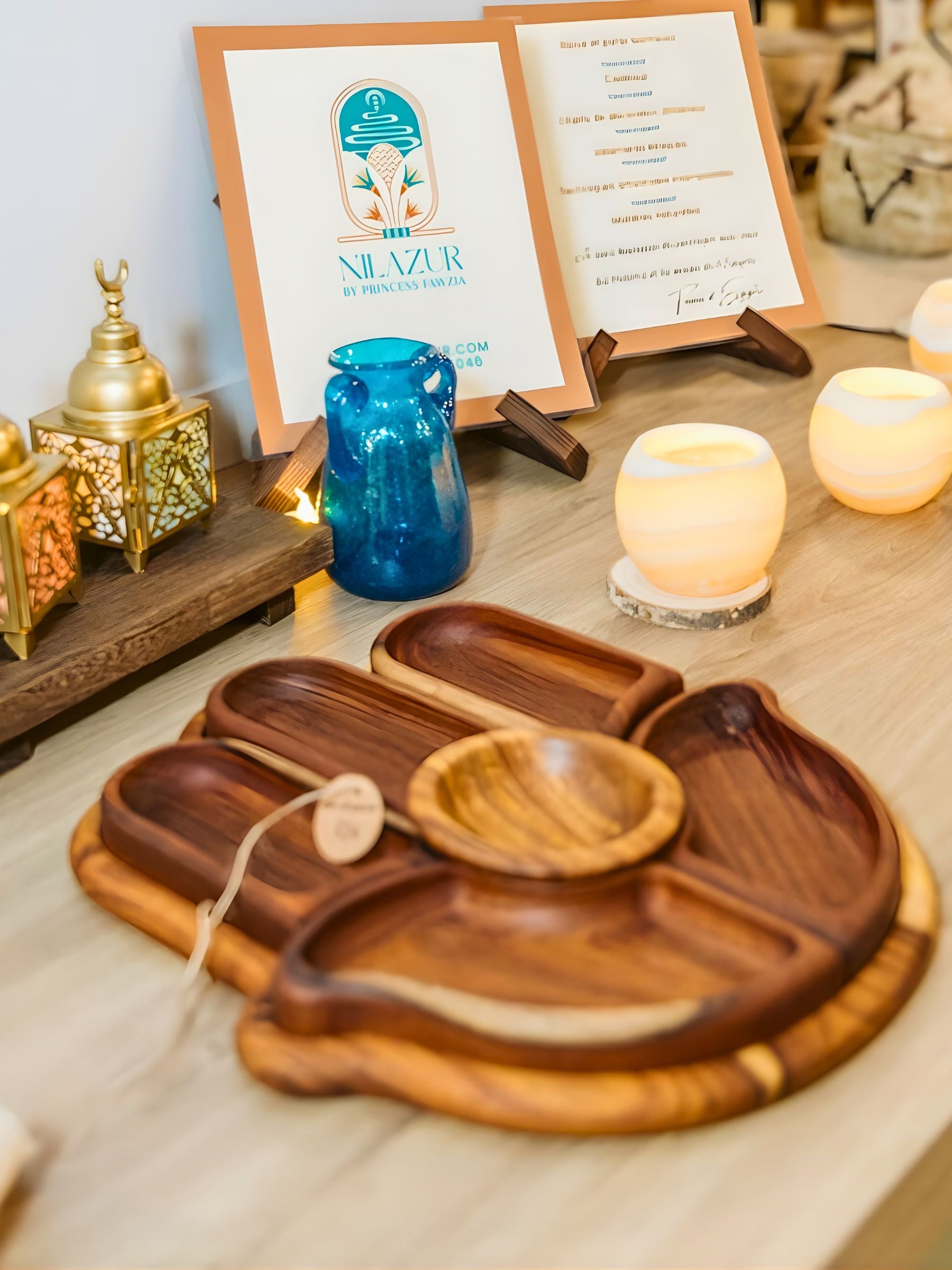 Plat à dattes Ramadan en forme de Main de Fatma pour iftar