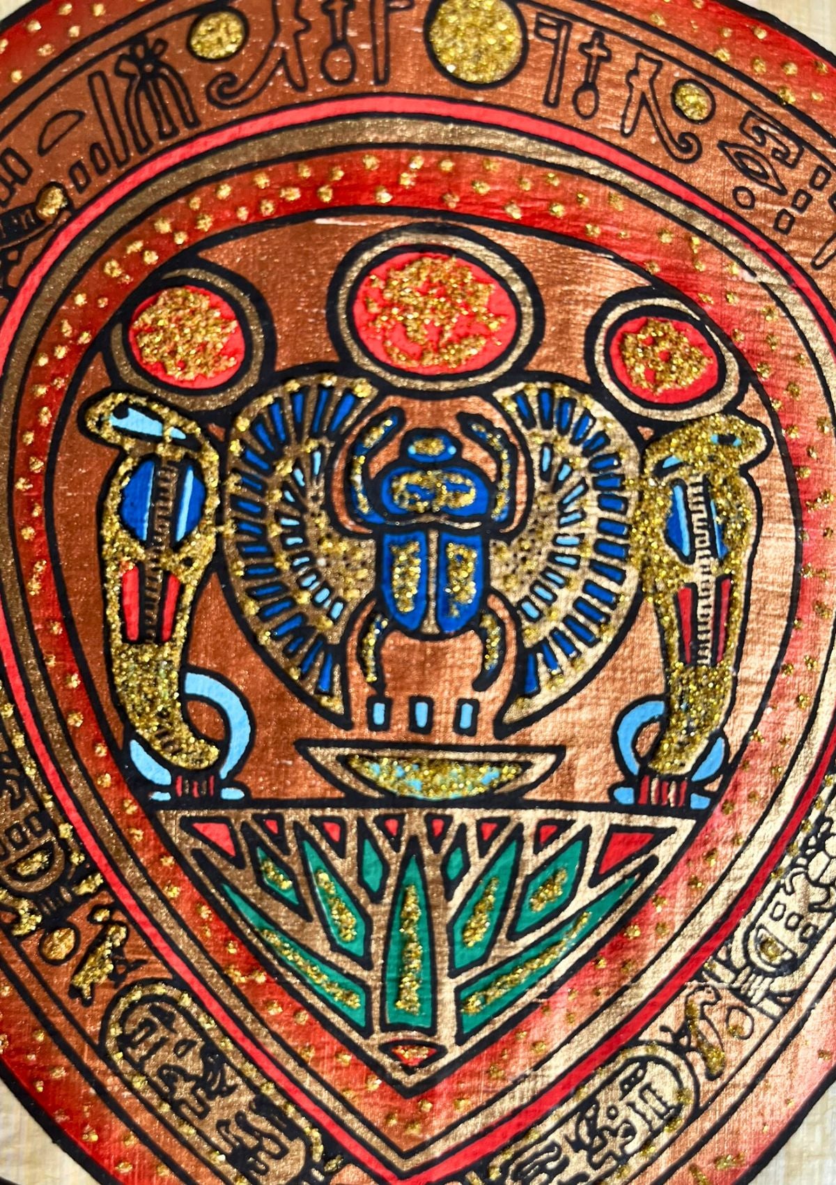 Papyrus égyptien Clé de vie -Ankh (30x40cm)