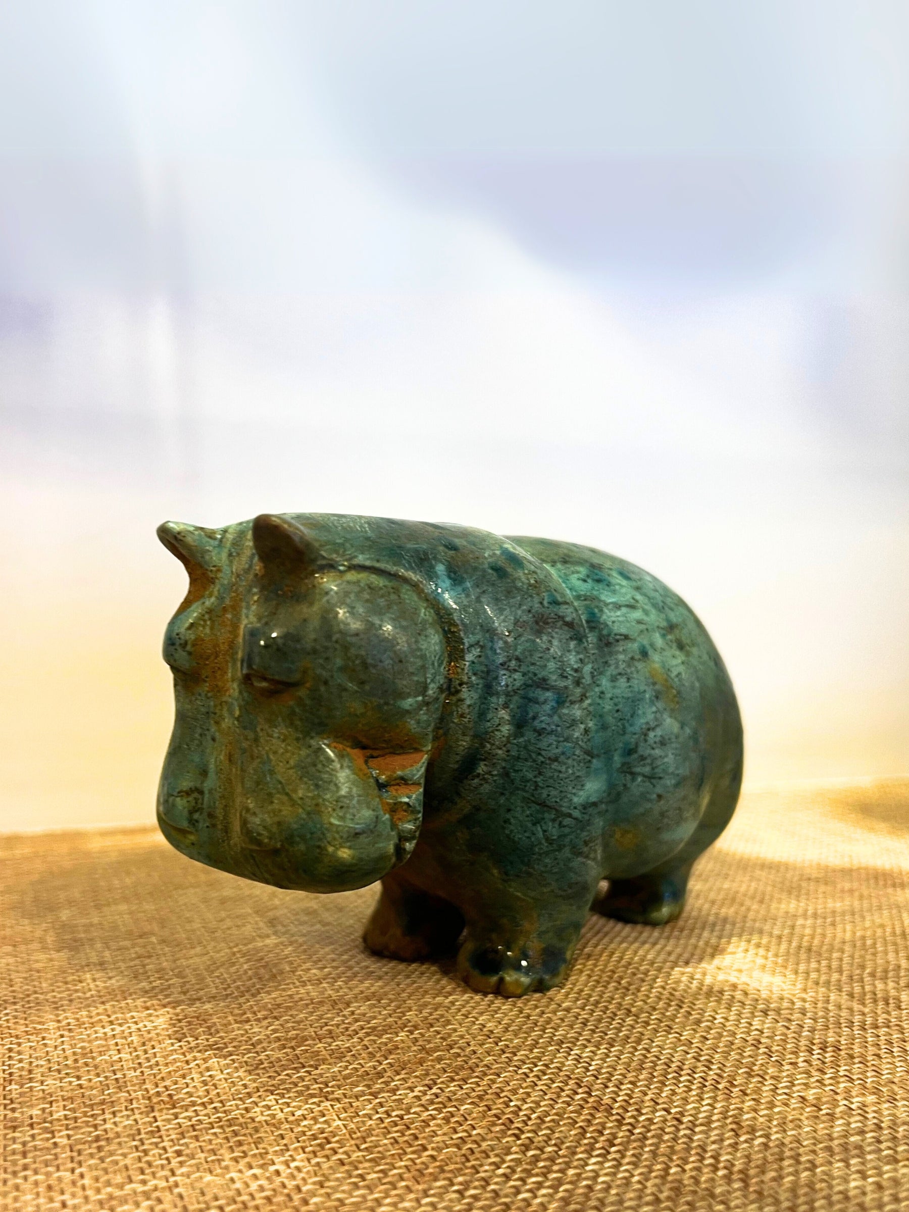 L'Hippopotame du Nil - Sculpture égyptienne artisanale