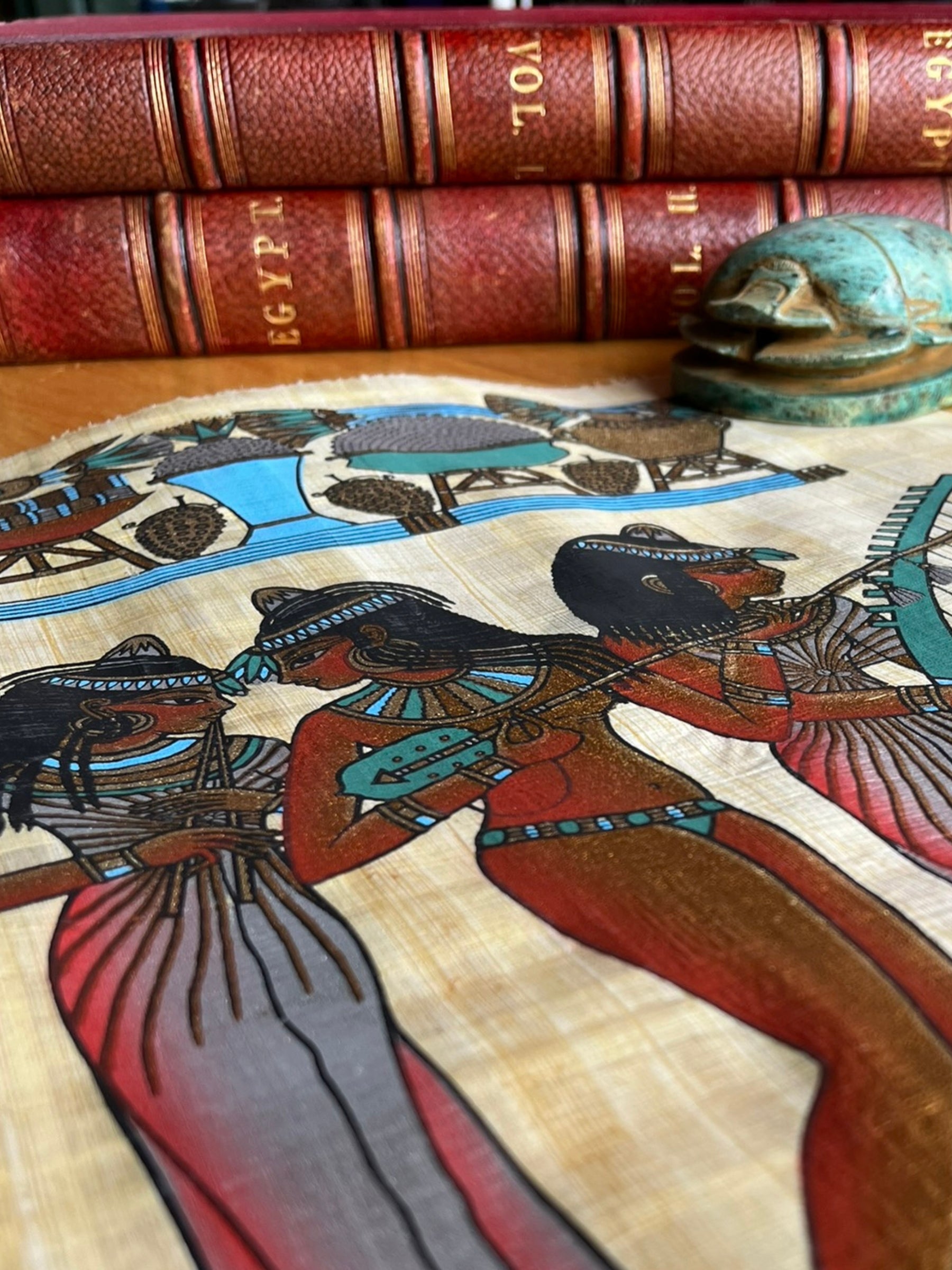 Egyptian Papyrus The Three Musicians of the Nile (30 x 40 cm and 40 x 60 cm)