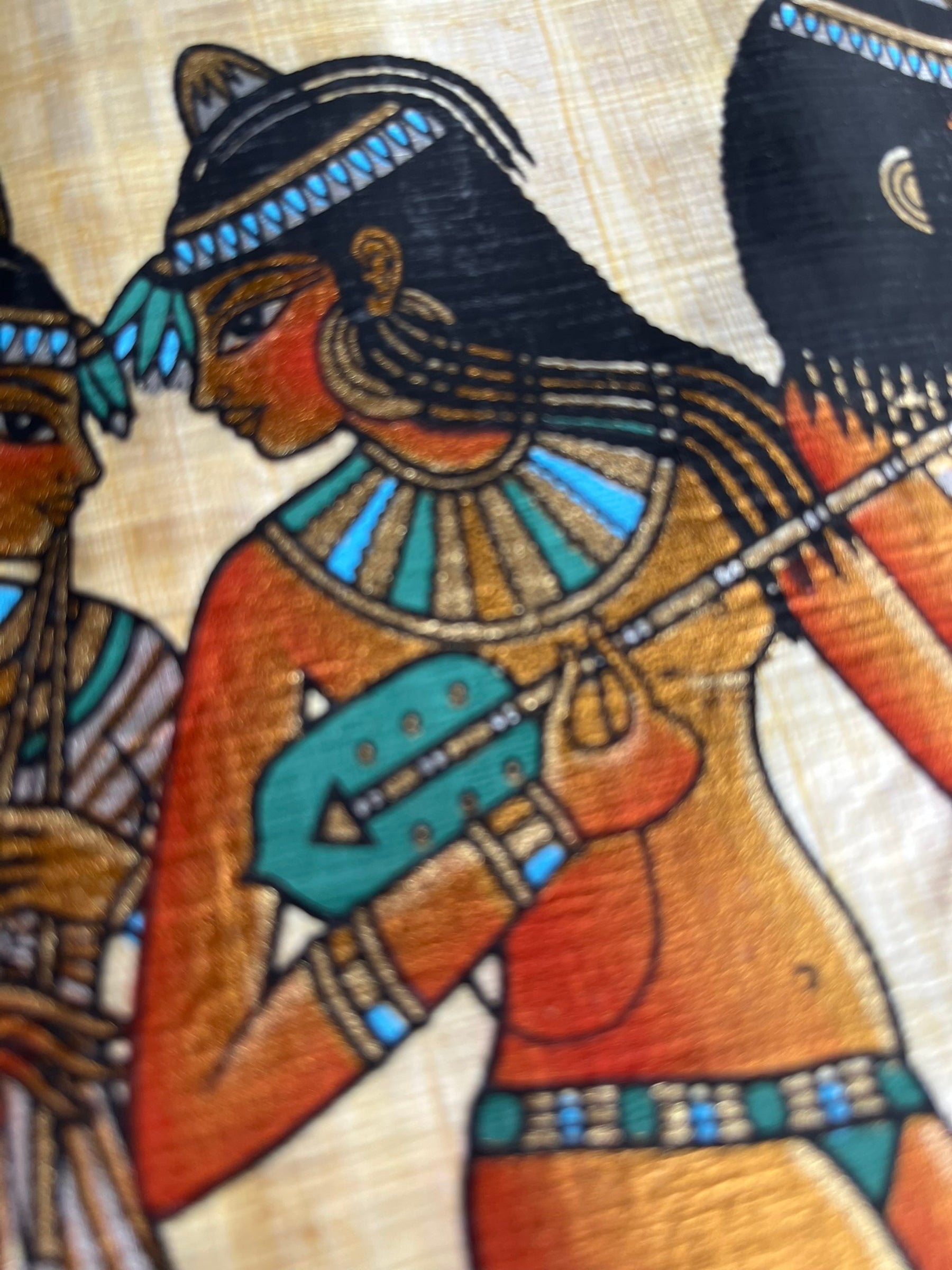 Egyptian Papyrus The Three Musicians of the Nile (30 x 40 cm and 40 x 60 cm)
